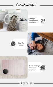 Eko Halı Torino TOR01 Antrasit İnce Salon Halısı 160x230 cm