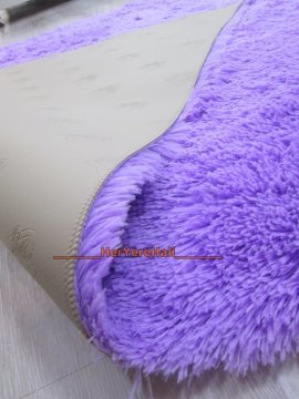 Doğuş Tavşan Tüyü Lila 140x200 cm Yay Şeklinde Peluş Halı
