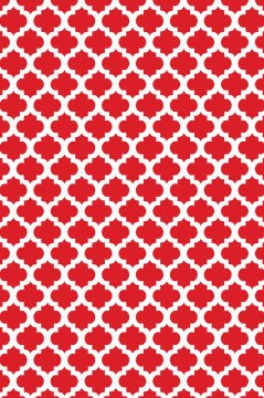 YAMALI home Style Moda Desen Saçaklı Halı KIRMIZI beyaz - 140x200 cm