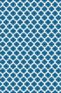 YAMALI home Style Moda Desen Saçaklı Halı MAVİ beyaz - 140x200 cm