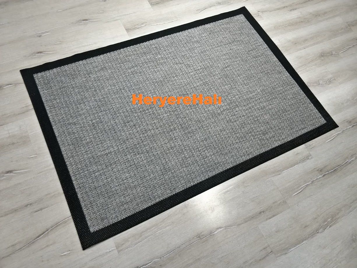 Loris Yeni Nesil Yumuşak Sisal Halı Siyah Gri