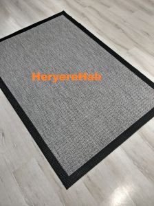 Loris Yeni Nesil Yumuşak Sisal Halı Siyah Gri