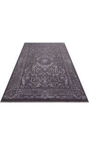 TORINO TOR 01 ANTRASIT Sık Dokuma Dökümlü Yere Oturan Hav Toz Vermez Yıkanabilir Kaymaz Tabanlı Modern Halı 120x180 cm