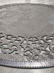 Eko Halı Bıanca BNC01 Vizon Bronze 120X120 Yuvarlak Deri Halı