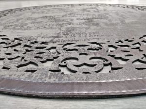 Eko Halı Bıanca BNC01 Vizon Bronze 120X120 Yuvarlak Deri Halı