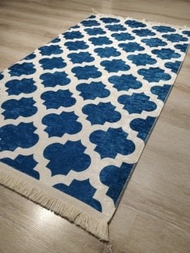 YAMALI home Style Moda Desen Saçaklı Halı TURUNCU beyaz - 100x300 cm